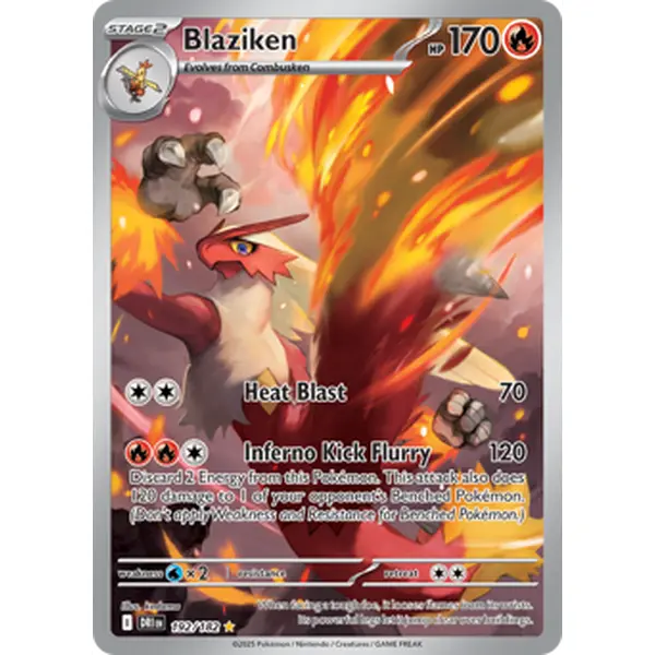 Pokemon TCG Blaziken - 192/182 Destined Rivals Near Mint Trading Card  Single - TikTok Shop