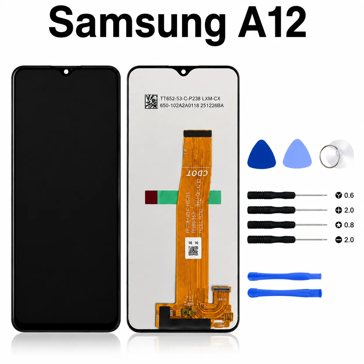 For Samsung Galaxy A12 Incell LCD Display Touch Screen Frame Assembly