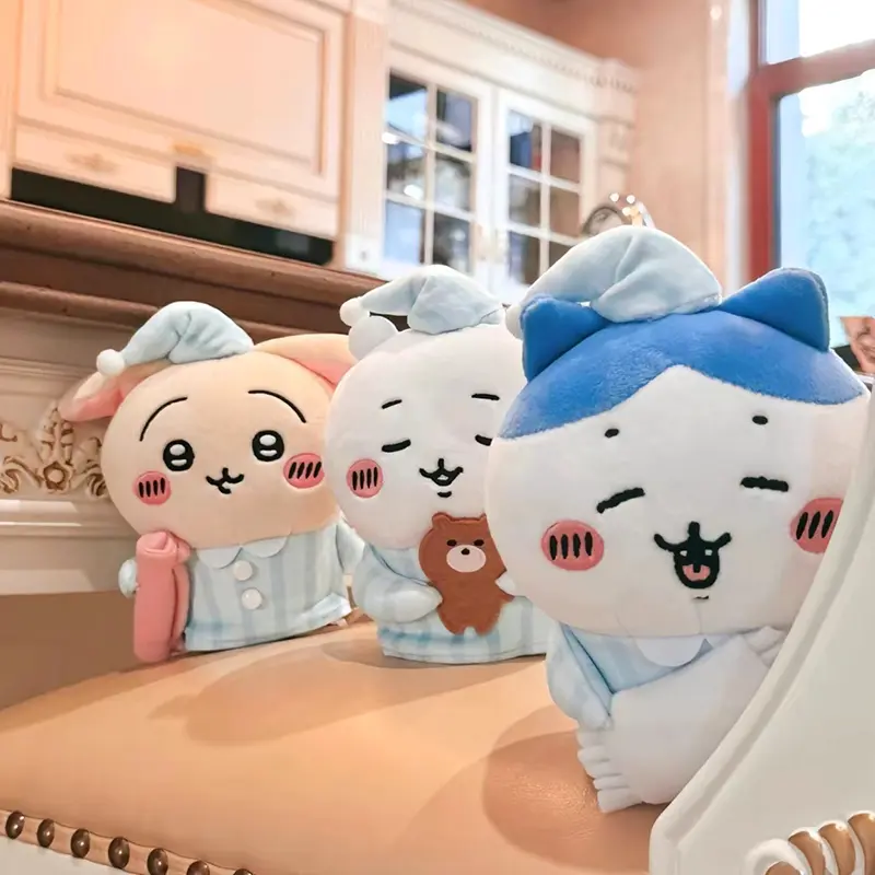 Chiikawa Usachi Xiaoba Cute Pajamas Series Plush Doll Pendant Key Pendant Bag Pendant Cartoon Toy Bedroom Ornaments Girl Gift