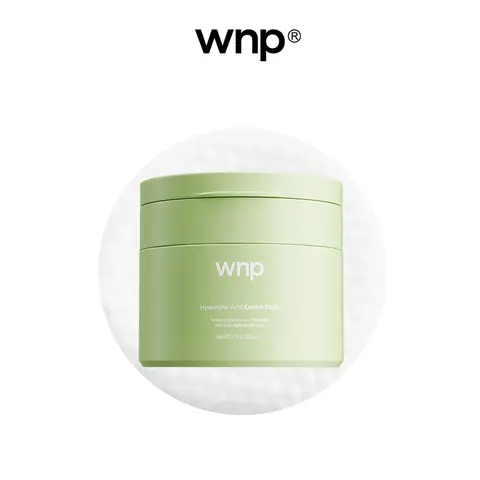 WNP Glow Pads Hydrating Soothing Sensitive Skin Care, Mini Mask On-the-Go for Face, Repairing with 5D Hyaluronic Acid, Centella, Chamomile, Purslane, Ceramide NP - 80ml