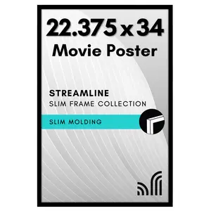 Poster Frame 22x34 Without Mat, Thin Border - Americanflat