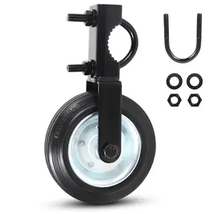 6" Gate Helper Wheel for Metal Swing Gate with 1-5/8" Thru 2" Gate Frames, Heavy Duty Gate Caster Wheel Support Wheel for Chain Link Fence Swing Gate, Prevent Gate from Dragging, 1 PC