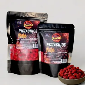 Pistachios Fuego Flavor,  Franco Snacks, roasted coated Pistachios Spicy Bold Taste, Snack for Bold Flavors Lovers