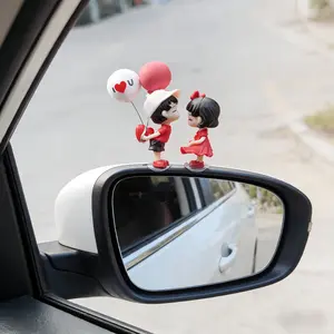 Cute Couple Car Ornament - Viral Accessories For Car Perfect for TikTok Shop Advent & Birthday Valentine's Day Gift of Sweet Commitment Natural Materials Safe Durable Easy Fixing
