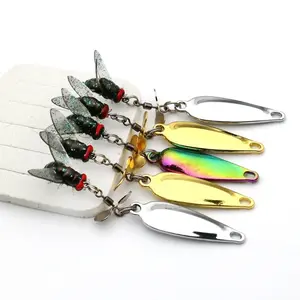 High Reflective Spoon Shape Lure Set 12pcs + Single Hook Anti-Hang Fly Design, Stream Shallow Water Killer, Super Bright Reflection, Fishing Lure, Spoon Lures