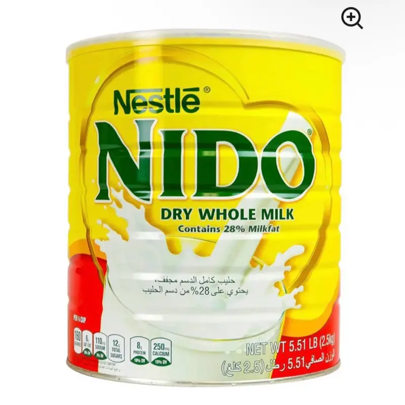 Nestle Nido Dry Whole Milk contains 28% Milkfat Dairy