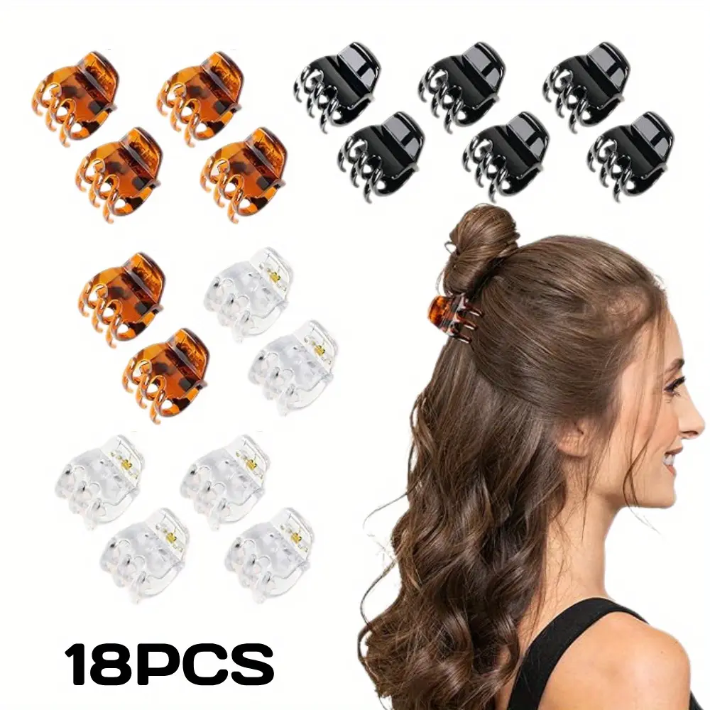 Medium Hair Clips, 18 Pcs 1.38 Inch Hair Claw Clips, No-Slip Jaw Clips for Women and Girls
