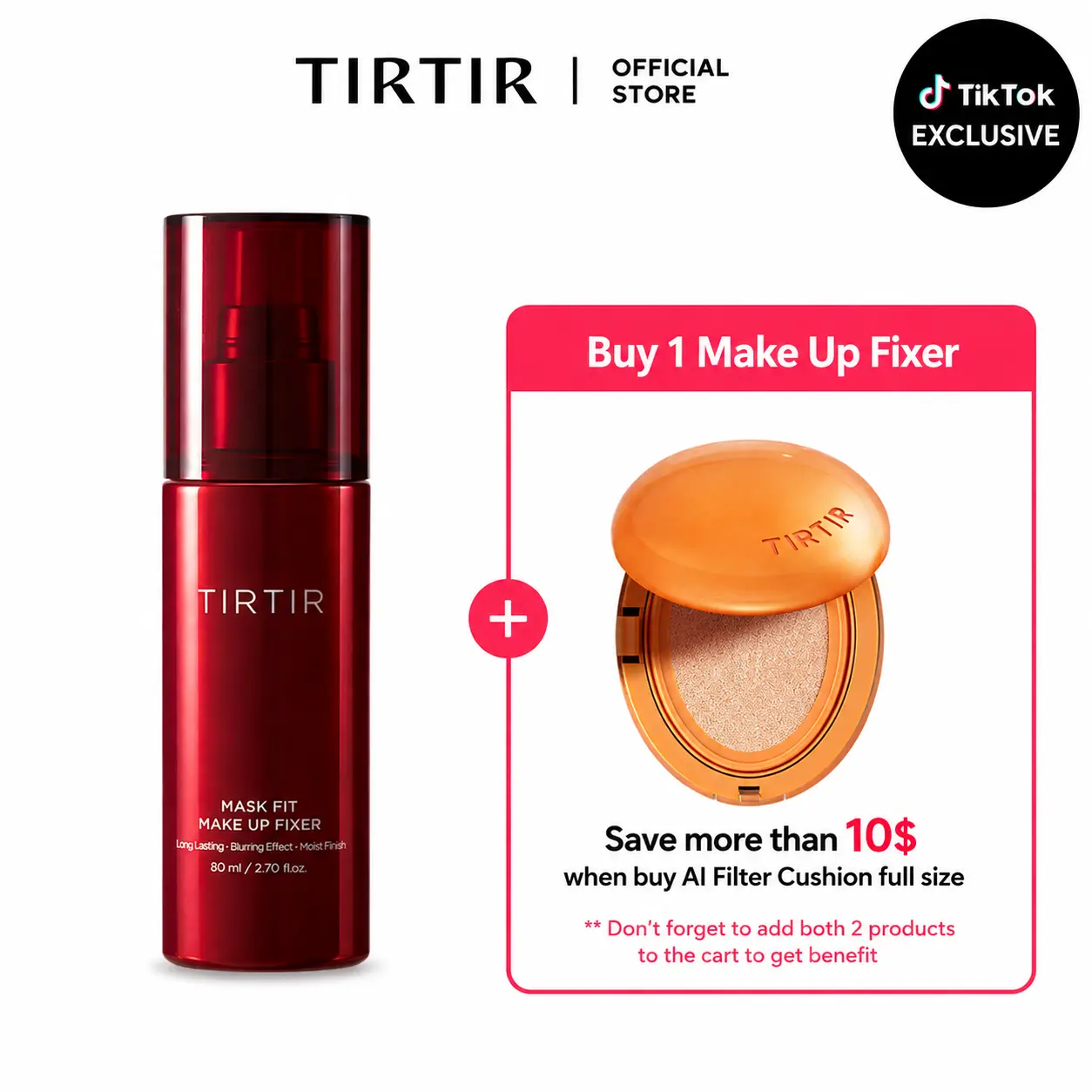 [TIRTIR Official] Mask Fit Makeup Fixer 24H Long Lasting Makeup Finishing Setting Spray Korean Makeup Cosmetic
