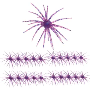 20PCS TPE Floating Biomimetic Sea Urchin Soft Bait, Artificial Fish Attractant for Bass Fishing, Leisure Outdoor Fishing Lures