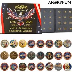 250th Anniversary Independence Day Commemorative Coin Blind Box, USA 250 Years Collectible Mystery Coin Set, Patriotic Souvenir Gift for Collectors & Fans