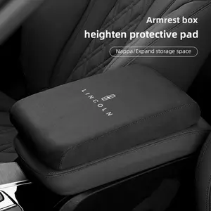Car Armrest Mats Memory Foam Arm Rest Cushion For Lincoln Navigator Continental Nautilus Aviator MKZ MKX MKC MKT MKS Corsair Mark E