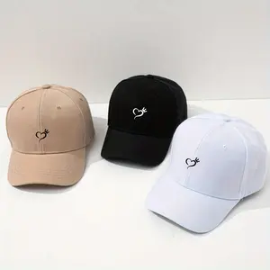 [3pcs Adjustable Breathable Baseball Caps] 3pcs Adjustable Women's Baseball Caps with Love Crown Print - Breathable, Sun-Protective & Stylish for Sports, Travel & Streetwear