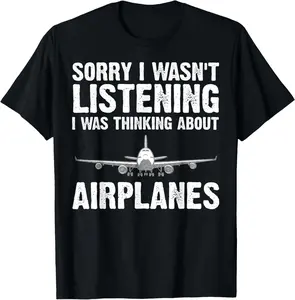 100% Cotton Funny Pilot Design For Men Women Aviation Airplane Pilot T-Shirt
