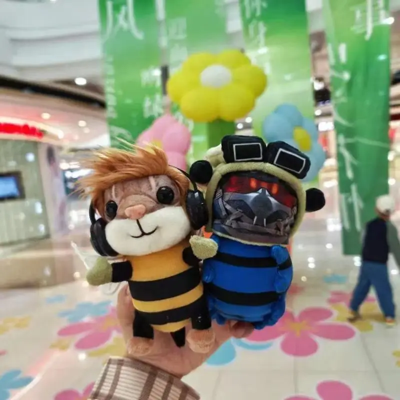 Cute Cartoon Peripheral Plush Toys - Bug Figurines with Detachable Masks, Headset Set & Keychain Pendants, a Cute Little Cutie Gift for Boys
