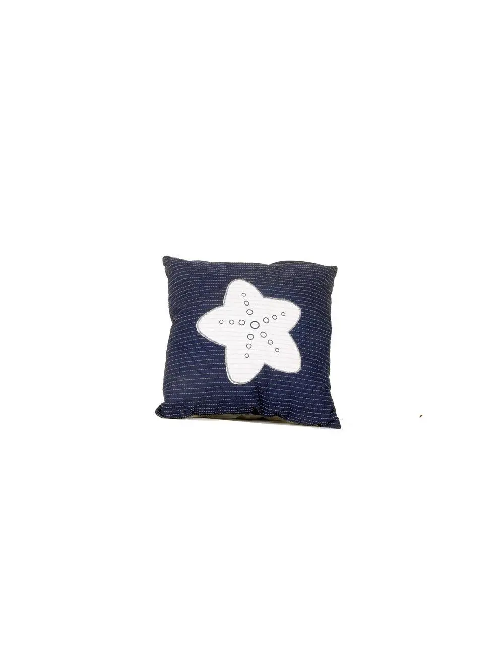 212 MAIN Blue & White Starfish Print Square Size Throw Pillows - Set of 2, Contemporary, Beach Decor, Ocean Vibe