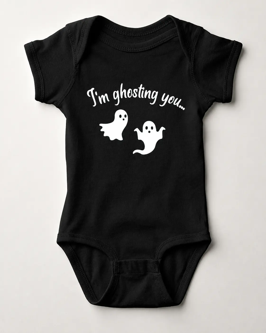 [BUBVORIE] I'm ghosting you... Onesie, Funny Halloween Baby Bodysuit, Spooky Boo Season Baby Outfit, Baby Shower Gift, Pregnancy Announcement Onesie