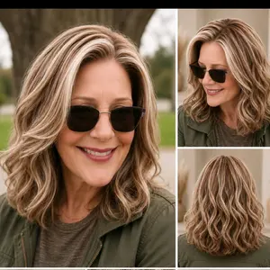 Watered Souls C138009K Colleen 14" wig bundle in holy sand. scandinavian hairline, 350⁰ heat tolerance. Closed wefted, 13x4 free part lace, 3 combs, 2 adujustable straps, 1 removable band.  glueless. Complete wig bundle must be returned for full refund.
