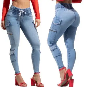 W71-320 Colombian Jogger jeans con pedreria