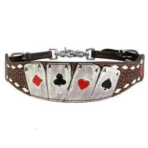 Rider's Luck Tooled Leather Wither Strap