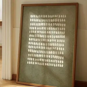 Sage Green Japandi Dot Wall Art Minimal Ink Hand Painted Poster Natural Texture Print Download Boho Earthy Tone Scandi Printable M