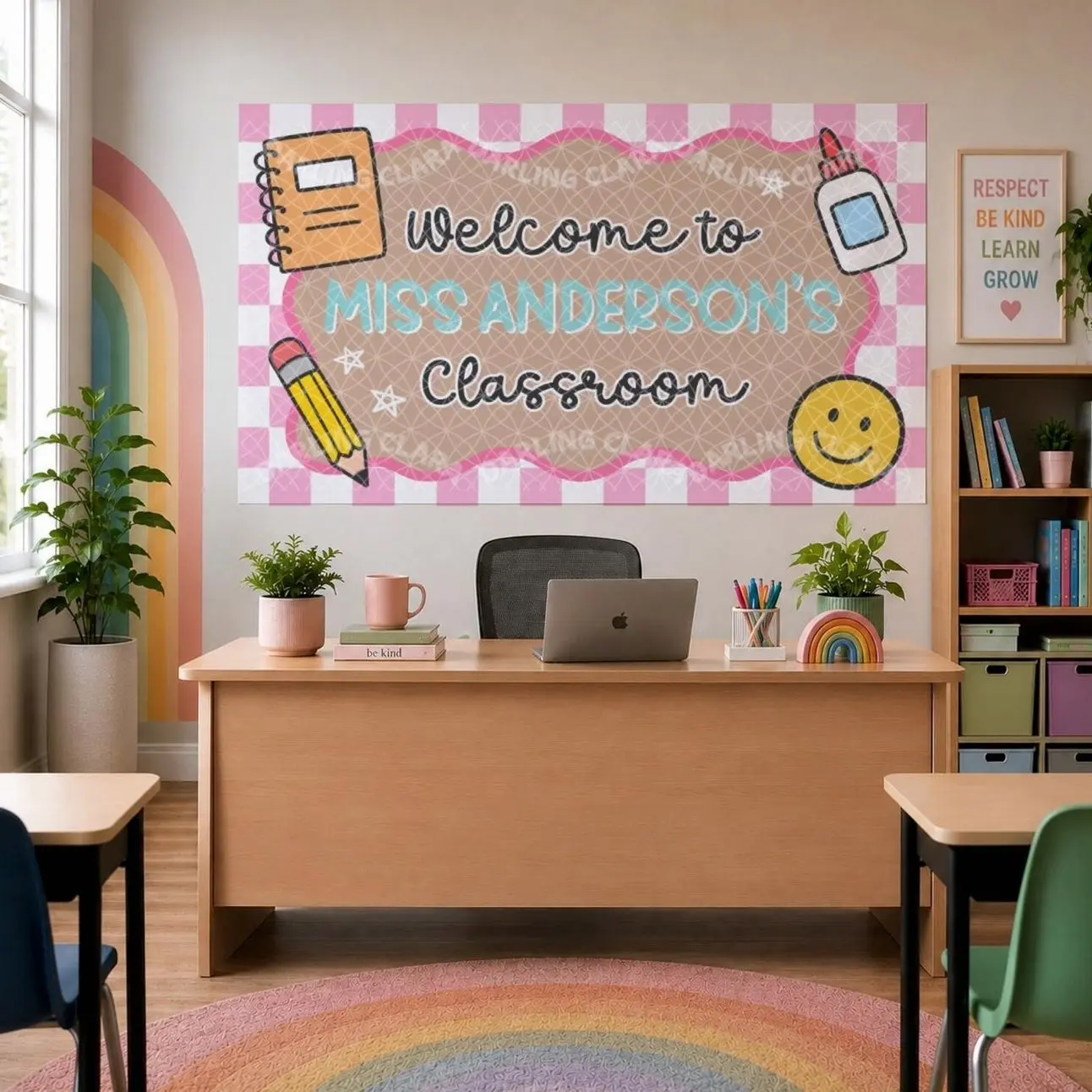 Welcome Teachers Classroom Banner, Back to School Decor Sign