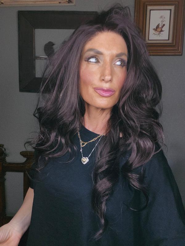 NEW RELEASE CARKIRA Cecy with the Scandi 24-26" in the Violet Washed Dark Brunette 13x6 Lace Front Wig with Medium Cap