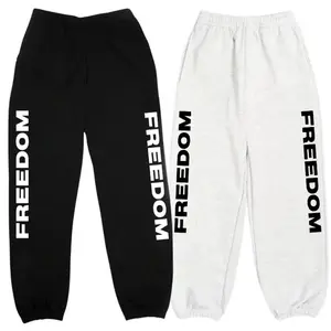 Freedom Bold Letter Sweatpants, Minimal Freedom Street Joggers, Urban Freedom Lounge Pants, Flow Relaxed Fit Pants, Statement Comfort Pants, Casual Freedom Print Joggers WYPT3
