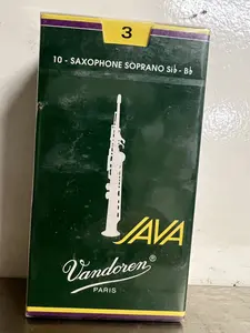 Vandoren SR303 JAVA Soprano Saxophone Reeds 3.0 Strength 10-Pack for Consistent Sound and Reliable Performance