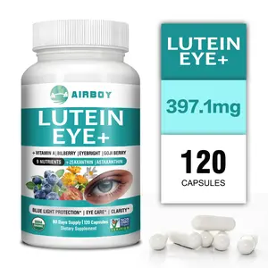 Airboy Nutritional Supplement, Dietary Capsules 120 Capsules, for eye health, supporting the macula and retina, rich in Vitamin A, lutein, and zeaxanthin.