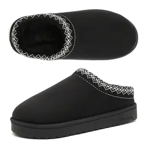 Women's Cotton Slippers Platform Slip-On Boots Short Ankle Boot Fleece Lined Sneakers House slippers For Outdoor