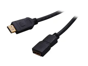 StarTech.com DPEXT6L 6 ft. Black Connector A: 1 - DisplayPort (20 pin; Latching) Male Connector B: 1 - DisplayPort (20 pin) Female DisplayPort Video Extension Cable Male to Female