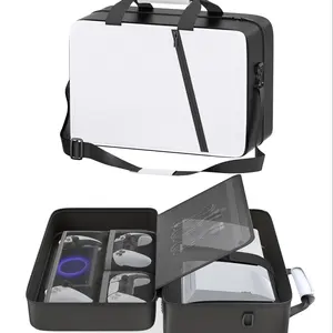 PS5 Slim/ Pro/Original Carrying Case, PS5 Bag Travel Carry Case for Playstation5 Console, Thickened Protective Bag for Console, Headset, Controller, Game Discs, Cables, PS Portal & Gaming Accessories