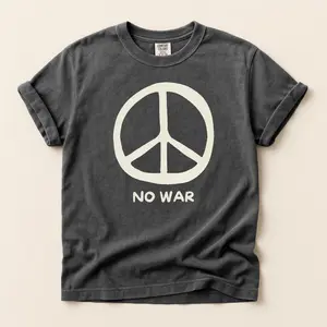 [Sale Up To 50%] No War Peace Symbol T-Shirt, Comfort Colors Graphic Tee