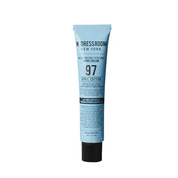 W.Dressroom Moisturizing Hand Cream No.97 April Cotton Fragrance - Lightweight Nourishing Formula with Argan Oil & Shea Butter for Soft Smooth Hands