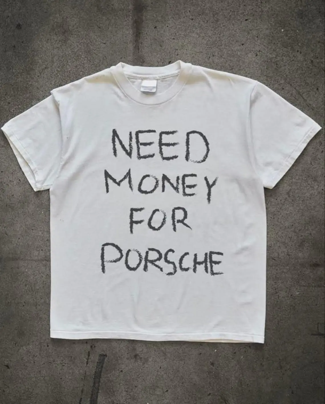Need Money For Porsche Tshirt, Baggy Fit Graphic Tee, 90s Oversize Shirt, Trendy Tshirt, Y2K Tee, Vintage Tshirt