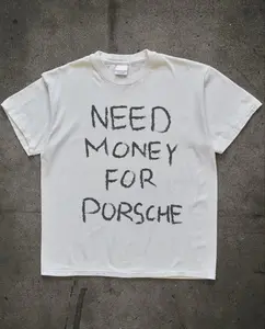 Need Money For Porsche Tshirt, Baggy Fit Graphic Tee, 90s Oversize Shirt, Trendy Tshirt, Y2K Tee, Vintage Tshirt