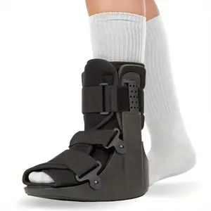 BraAbility Orthopedic Short Walking Boot - Adjustable Magnetic Closure Cast for Broken Toe Injuries, Sprained Ankles, Post-Surgery | Left/Right Foot Use, Comfort Foam Liner & Rocker Sole | Fits Men/Women (US Shoe 7.5-10/Med Size M), Injury Healthcare Tool