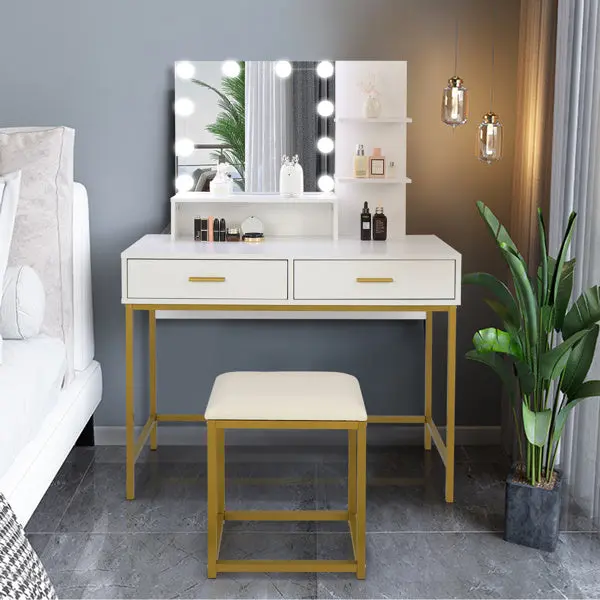 Lightning Gorgeous Hollywood Style Dressing Table Set