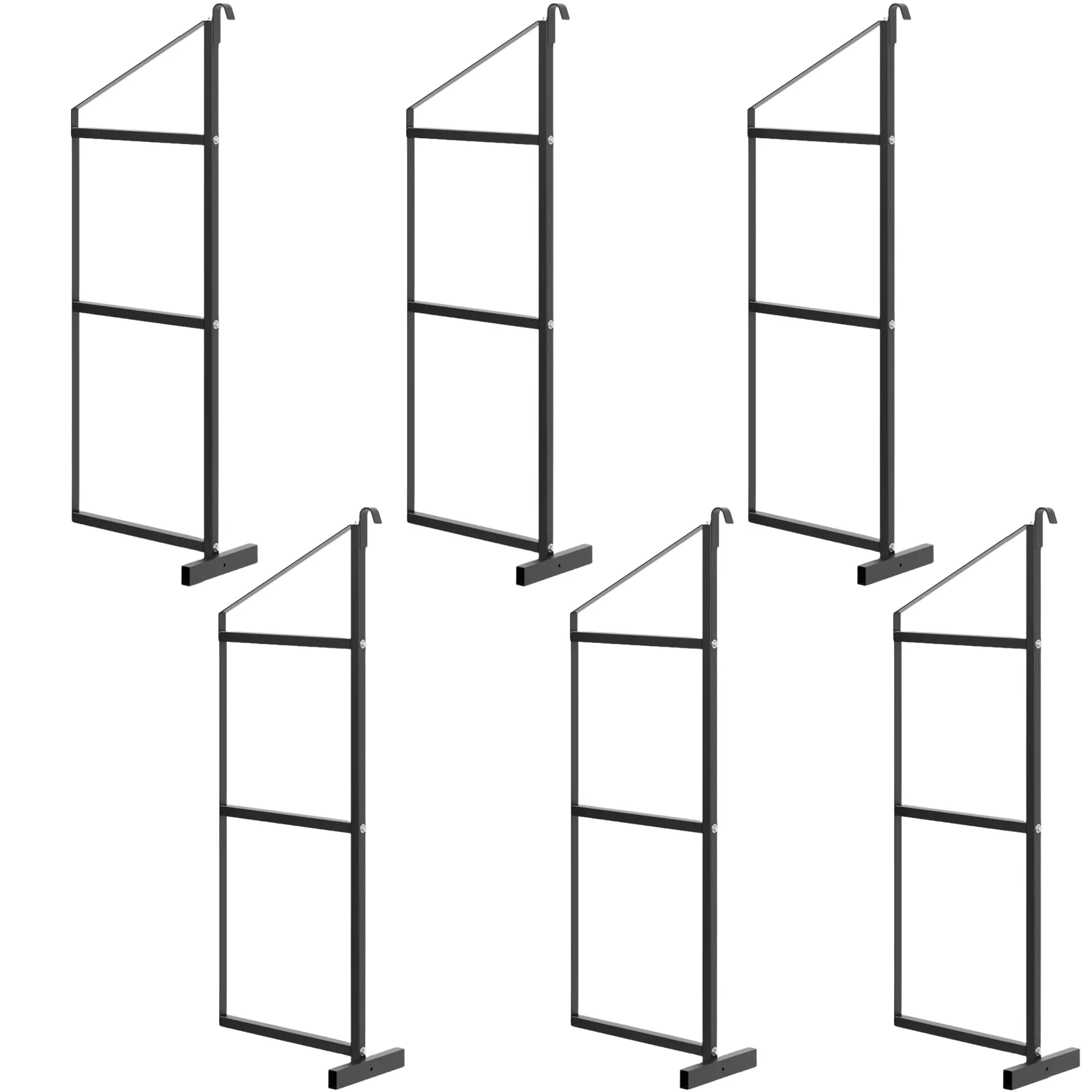 Heavy Duty 3-Tier Shipping Container Shelving Brackets - Adjustable 22"D x 60"H, 1100 lbs Capacity - Powder-Coated Removable Steel Racks - Easy Install Storage for Cargo Containers, Garages, Trailers, Workshops