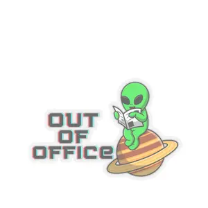Out of Office Alien Sticker