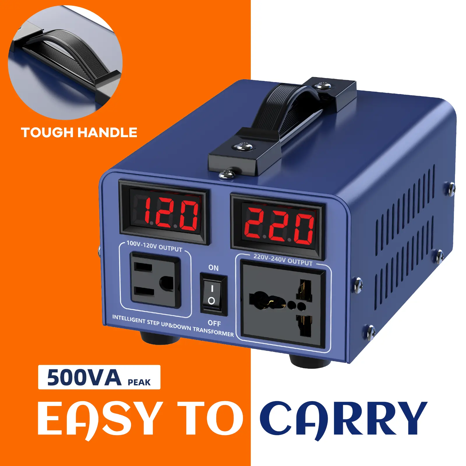Voltage Converter Transformer 500VA Power Small Universal Standard Power Transformer - 110V Conversion To Use 220V 240V Appliances, Dormitory Household Small Power Appliances, Efficient Conversion Voltage, Safe And Reliable