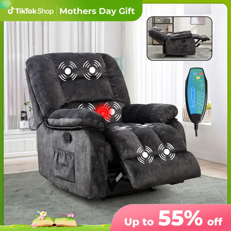 vibsetto heated massage recliner chair