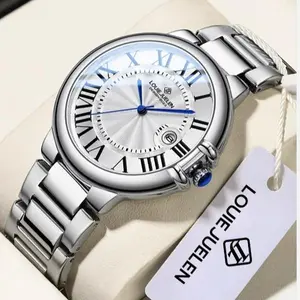 Luxury Swiss Men's Watch | 42mm 3-Subdial 6-Hand Ultra-Bright Luminous