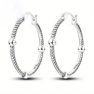 Three ball snake bone pattern earrings are elegant and fashionable women's earrings gifts, ideal holiday gifts suitable for daily wear