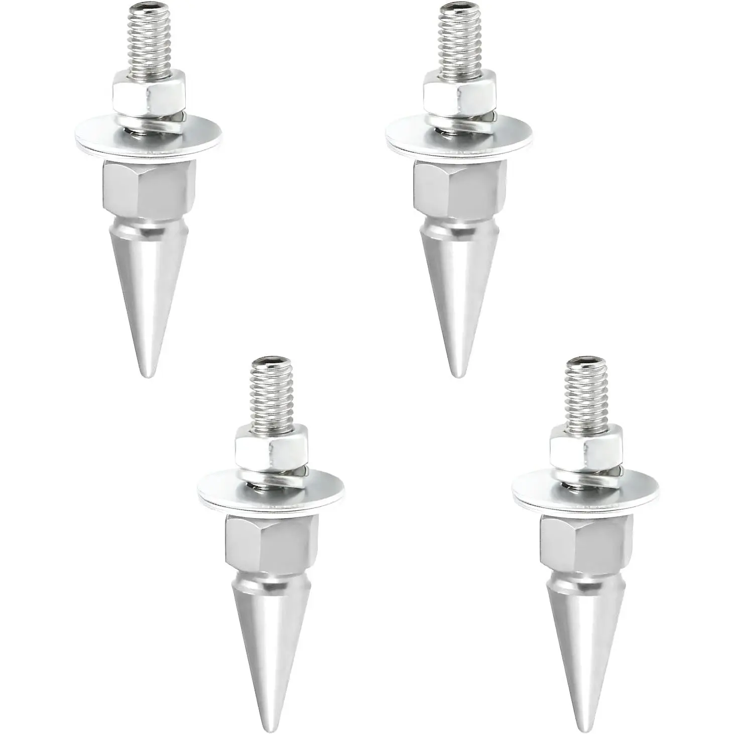 4 count License Plate Screw Kit, Anti   Alloy Spike Shape License Plate Fasteners, Rust-Proof Anti-Rattle  Tag Fasteners, Plate Frame  for    ()