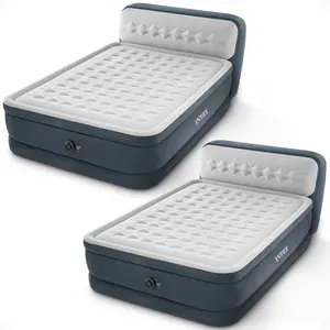 Intex Dura Beam Ultra Plush Headboard Airbed w/Built In Pump, Queen (2 Pack) Intex Dura Beam Ultra Plush Headboard Airbed w/Built In Pump, Queen (2 Pack)
