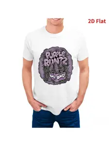 Men's Short Sleeve T Shirt with Hood Purple Runtz 420 Culture Print Graphic Tees Casual Loose Fit Summer Top