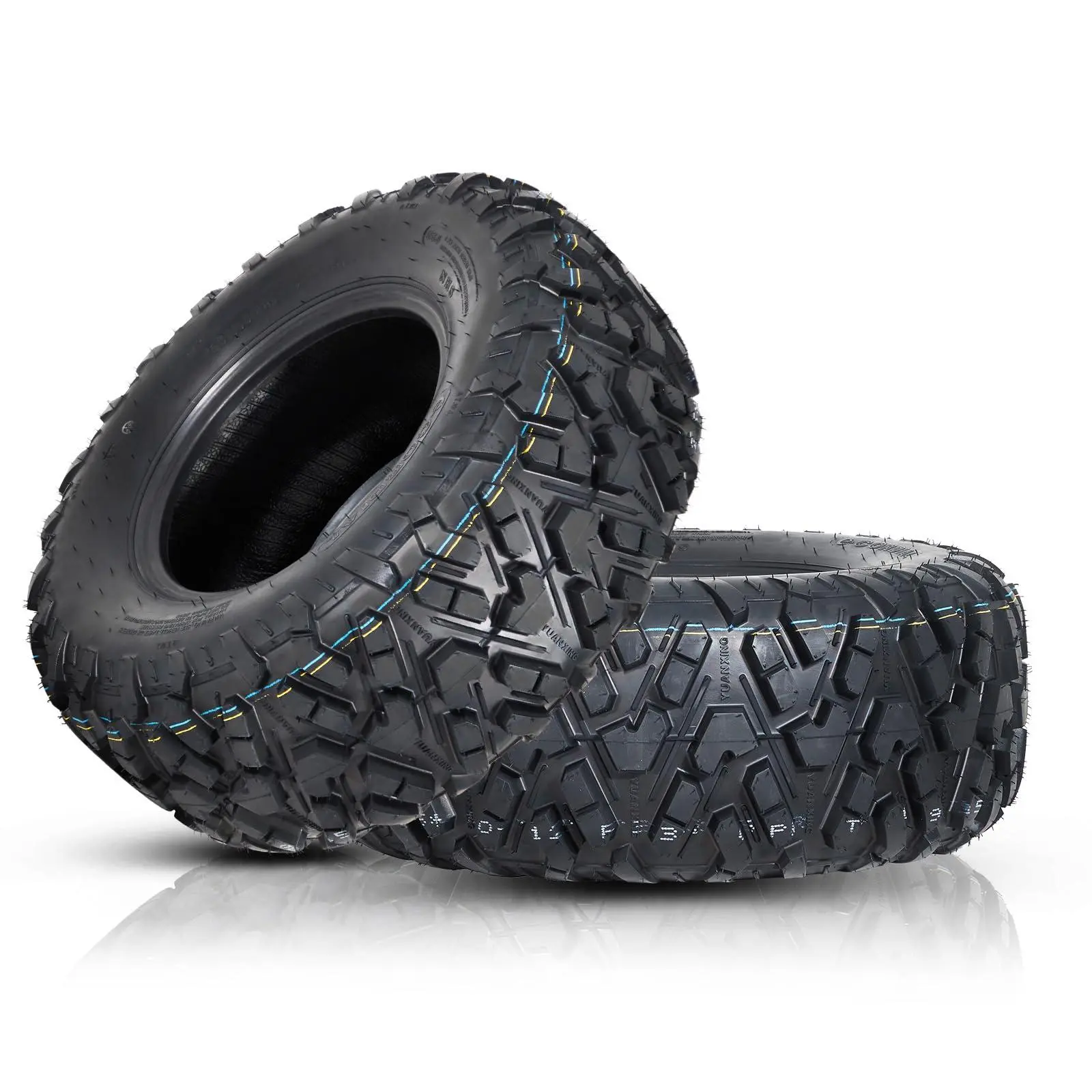 GARVEE PrecisionAuto 25x8-12 6PR Tubeless ATV UTV Tires, All-Terrain Off-Road Tires for Mud Dirt Sand Street Trail, Utility Vehicle Replacement Tire Set