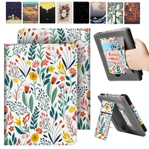 Painted Leather Case for Kindle Paperwhite 11 12th Gen Youth Edition 2022 2023, Handheld Stand, E-reader Protective Cover 6.8 inch