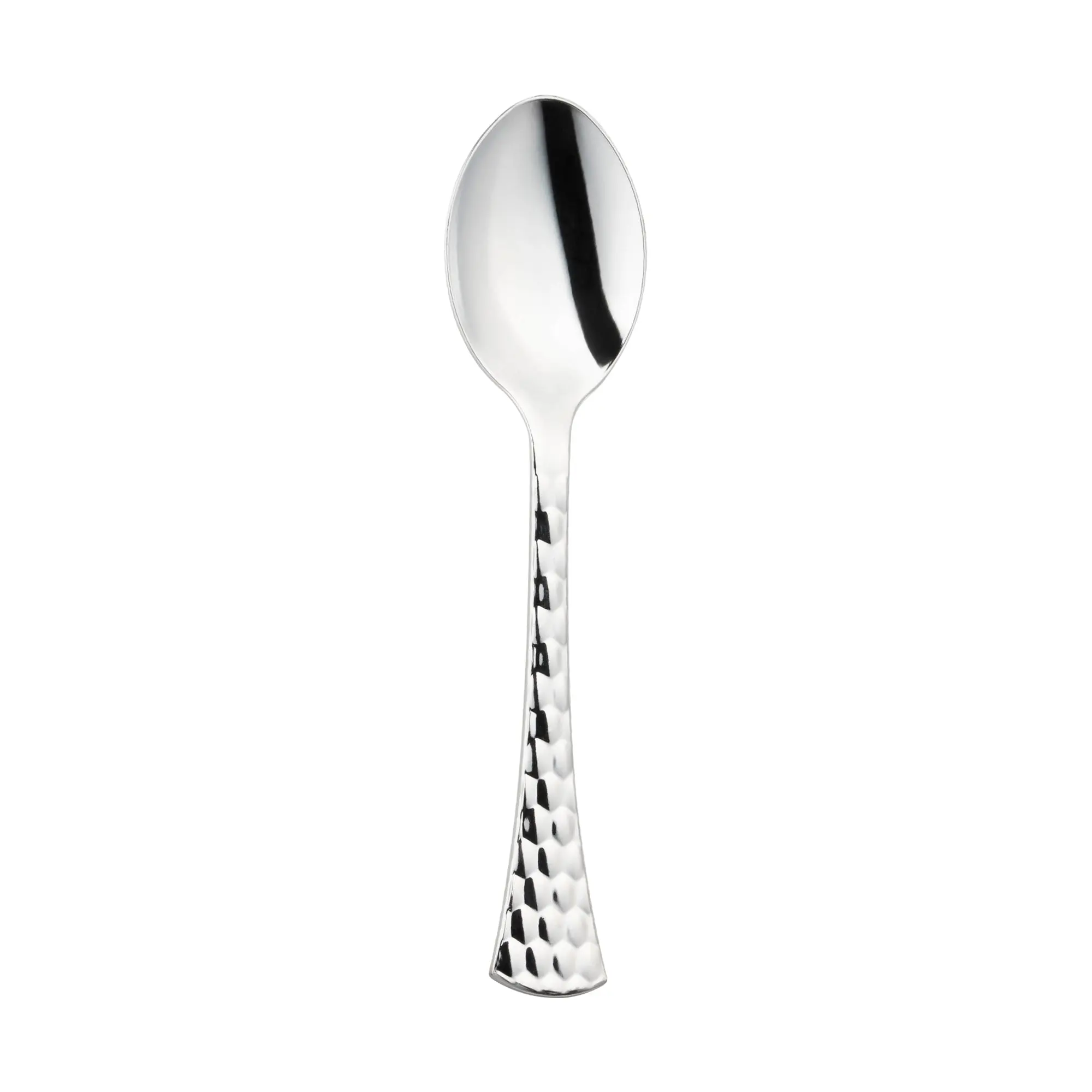 Shiny Silver Glamour Cutlery Disposable Plastic Spoons